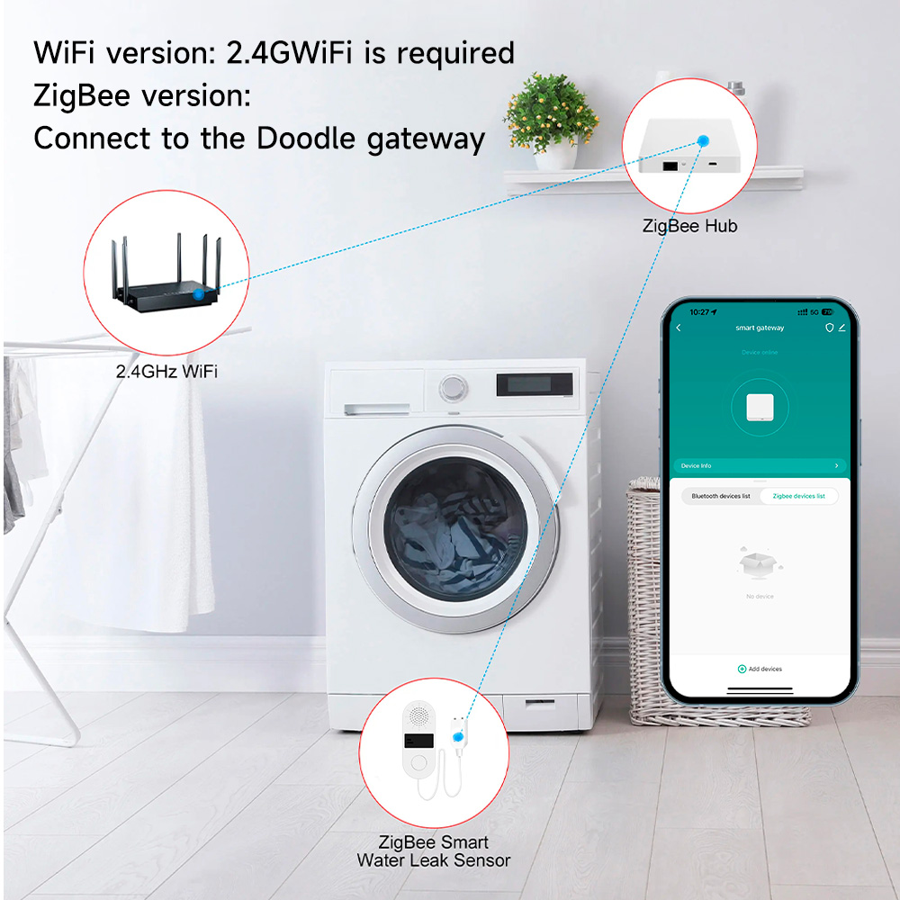 Tuya Wifi Water Leak Detector  - Water Alarm Sensor reseña y precio