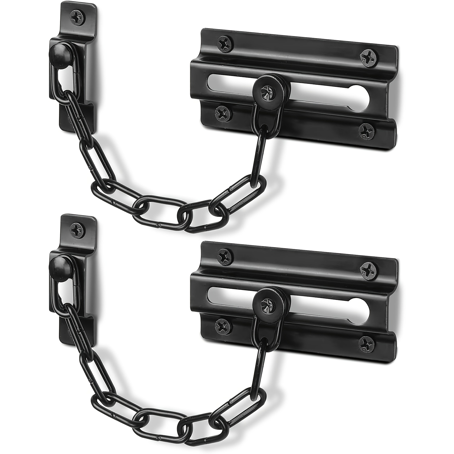 2 Pack Door Chain Lock Black,  - Security Chain Door reseña y precio