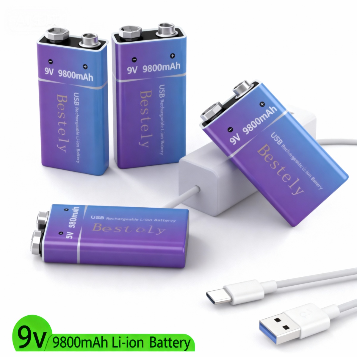 New 9V Rechargeable Li-ion Bat - Smoke Detector Interconnected reseña y precio