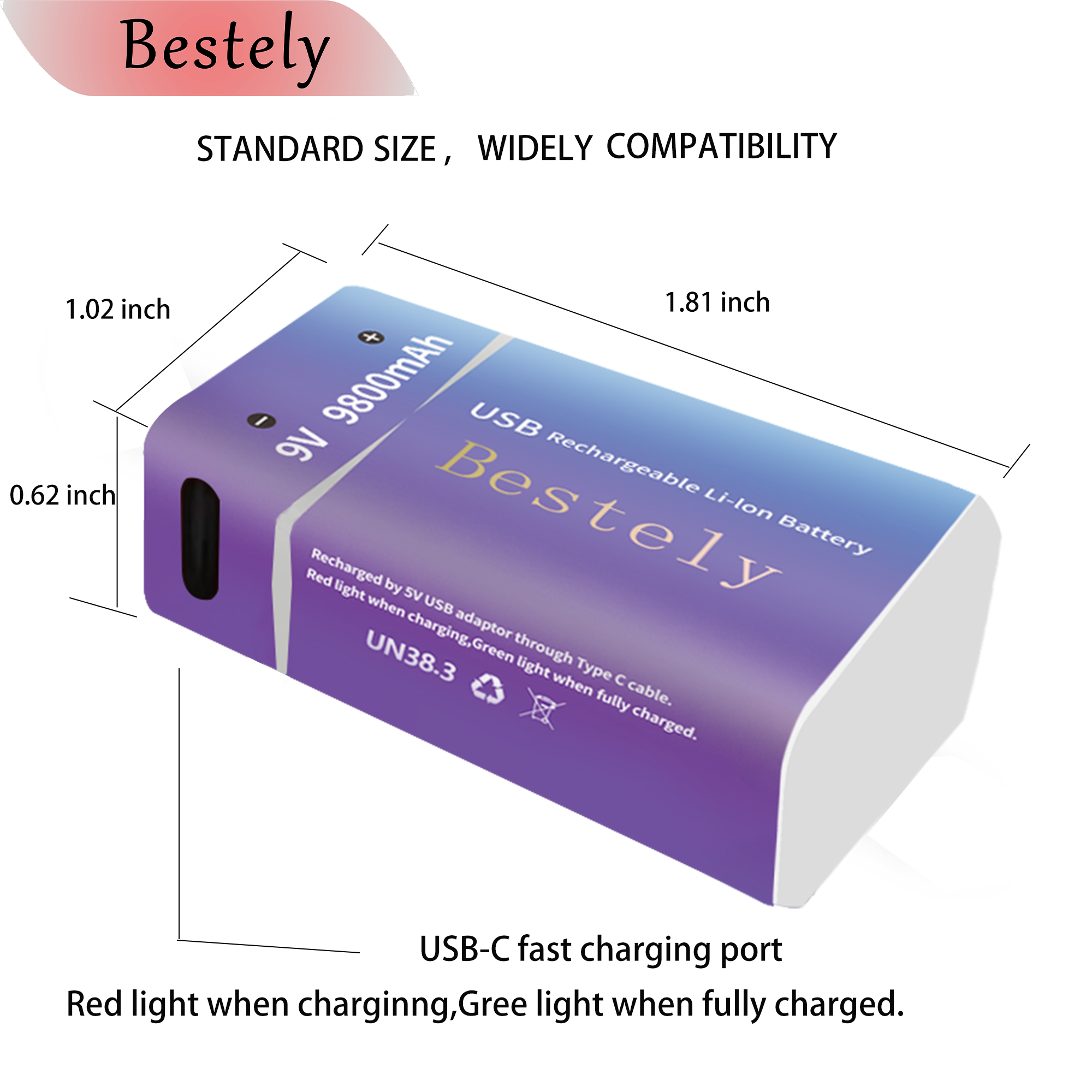 New 9V Rechargeable Li-ion Bat - Smoke Detector Interconnected reseña y precio