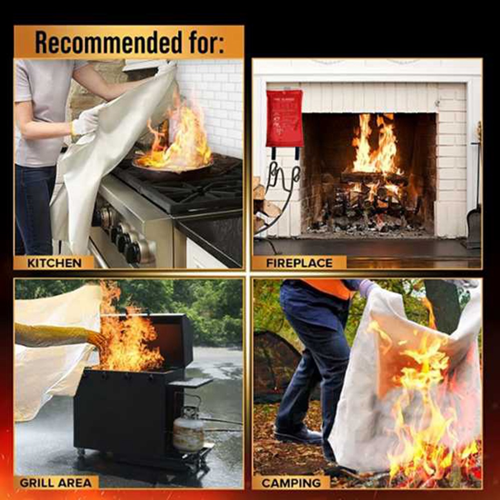 AED2-Emergency Fire Blanket, F - Fire Blanket Kitchen reseña y precio
