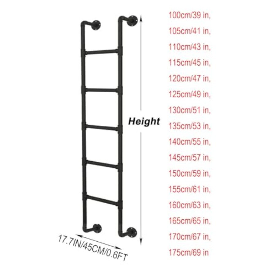 Wall Mounted Metal Step Ladder - Fire Escape Ladder reseña y precio