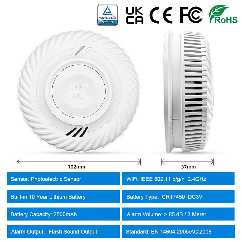 WiFi Tuya Smart Smoke Detector - Smoke Detector Interconnected reseña y precio