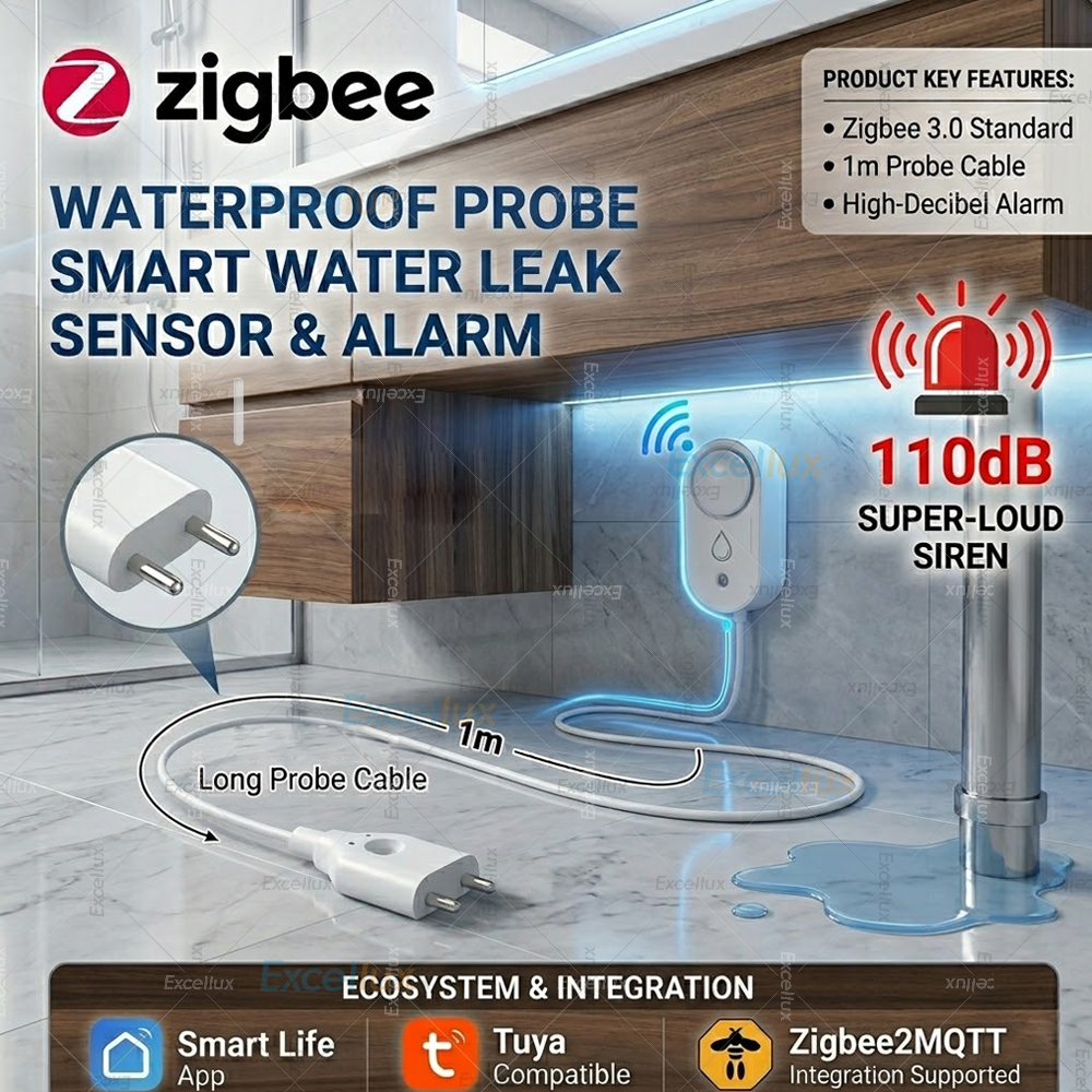 Smart Water Leak Sensor ZigBee - Water Alarm Sensor reseña y precio