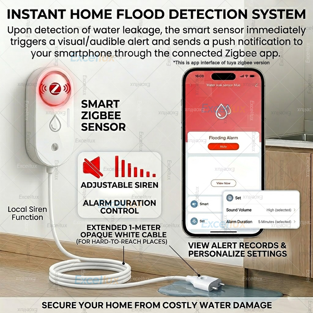 Smart Water Leak Sensor ZigBee - Water Alarm Sensor reseña y precio