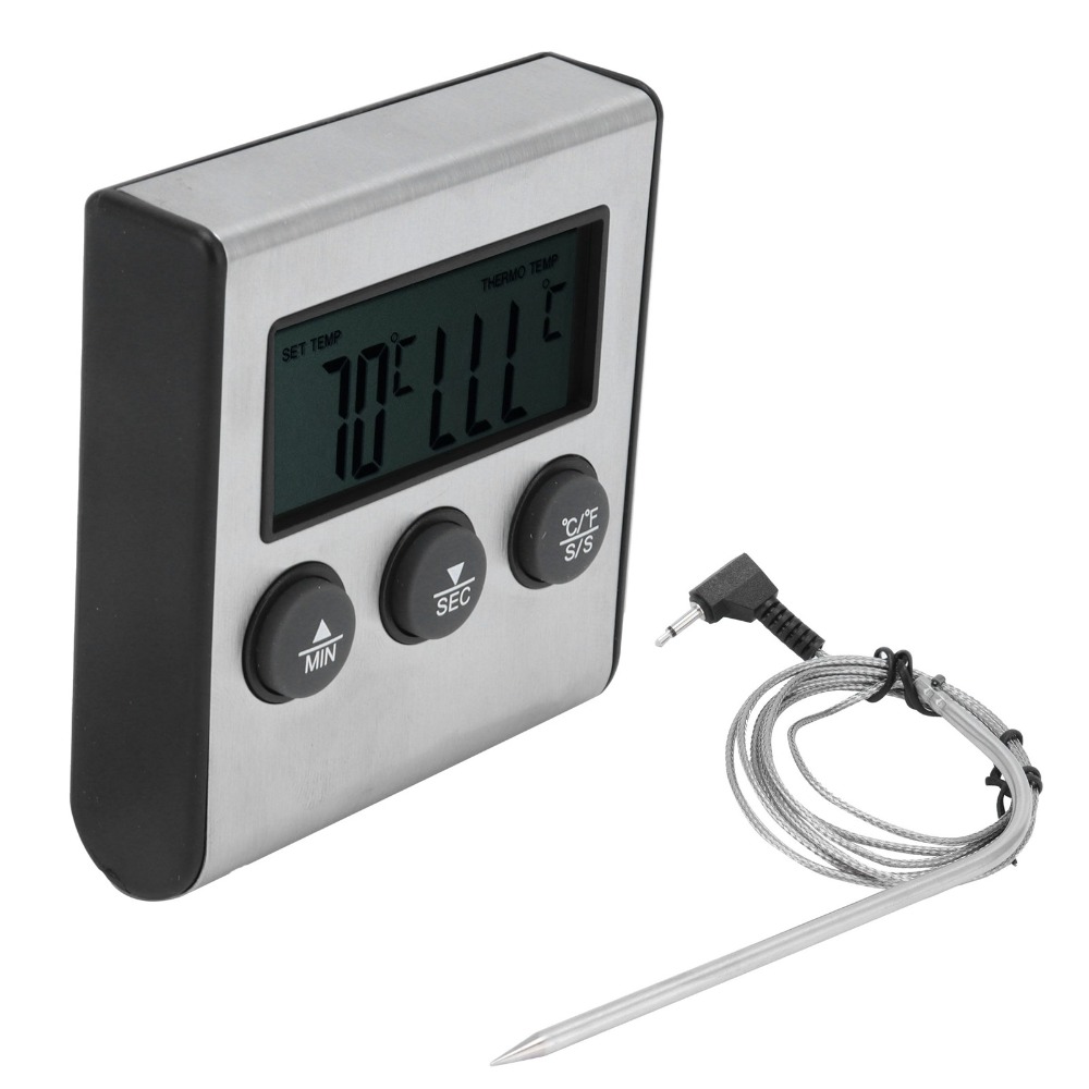 Silver Digital BBQ Meat Thermo - Pool Alarm Float reseña y precio