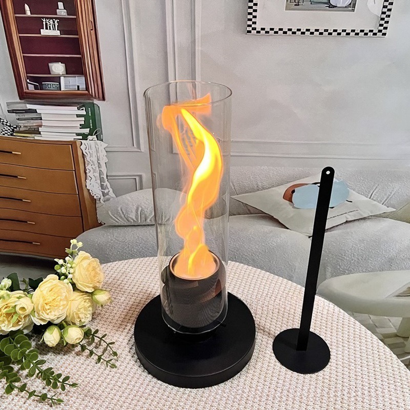 Long Flame Tabletop Bio Firepl - Fire Escape Ladder reseña y precio