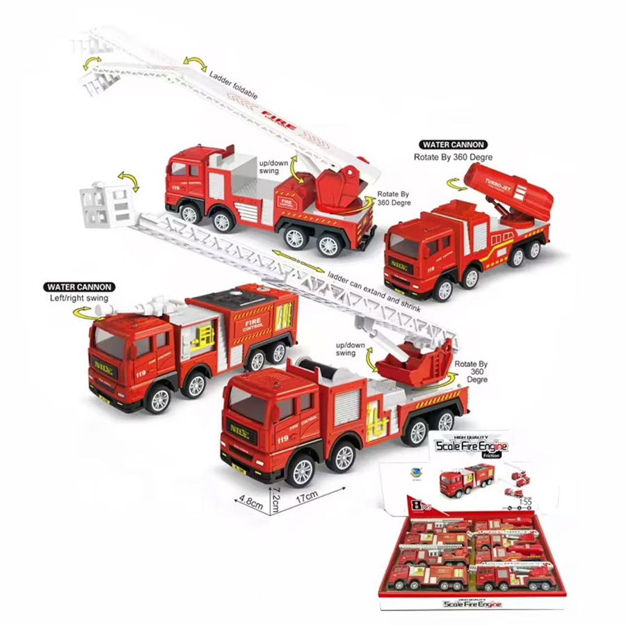 1pc-Alloy Fire Truck 1:32 Simu - Fire Escape Ladder reseña y precio