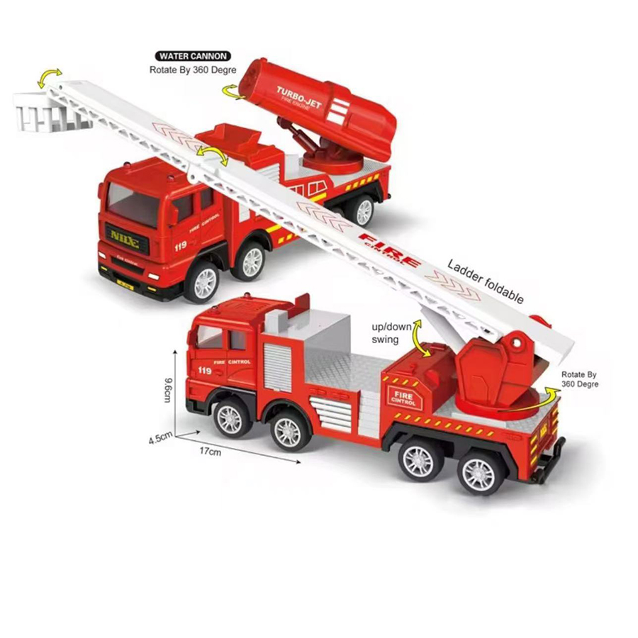 1pc-Alloy Fire Truck 1:32 Simu - Fire Escape Ladder reseña y precio