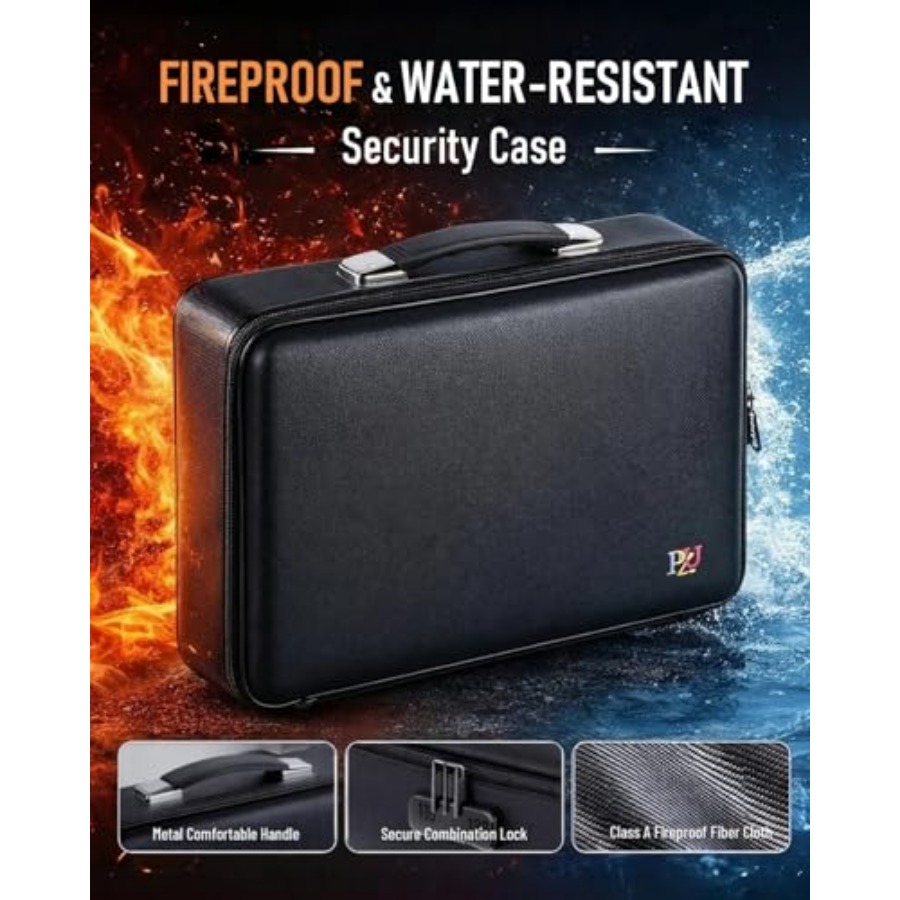 Fireproof Document Box - Hard- - Fire Safe Document reseña y precio