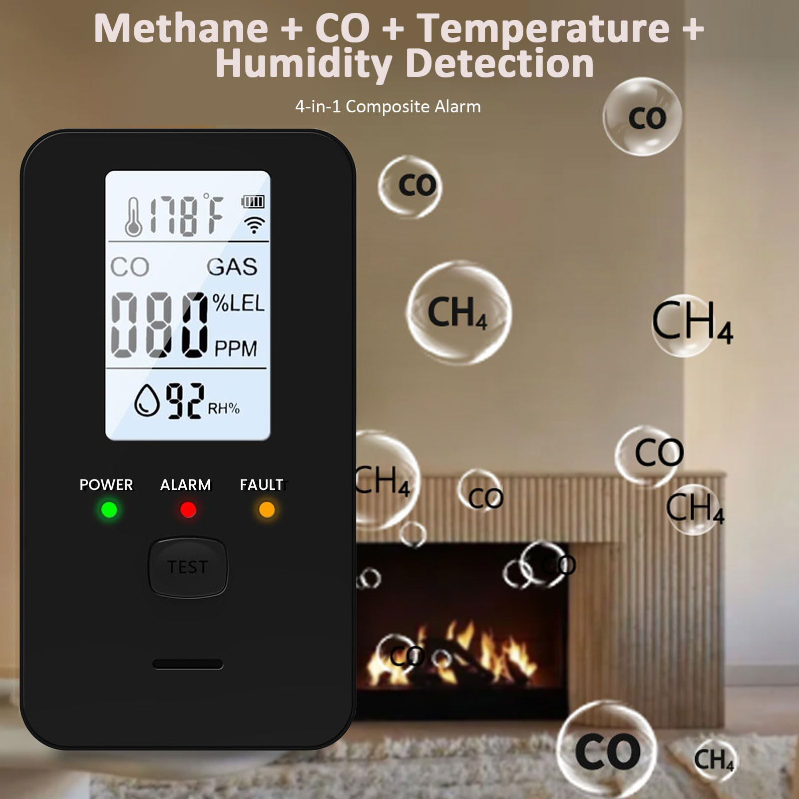 4-in-1 Gas & Carbon Monoxide D - Co Detector Plug reseña y precio
