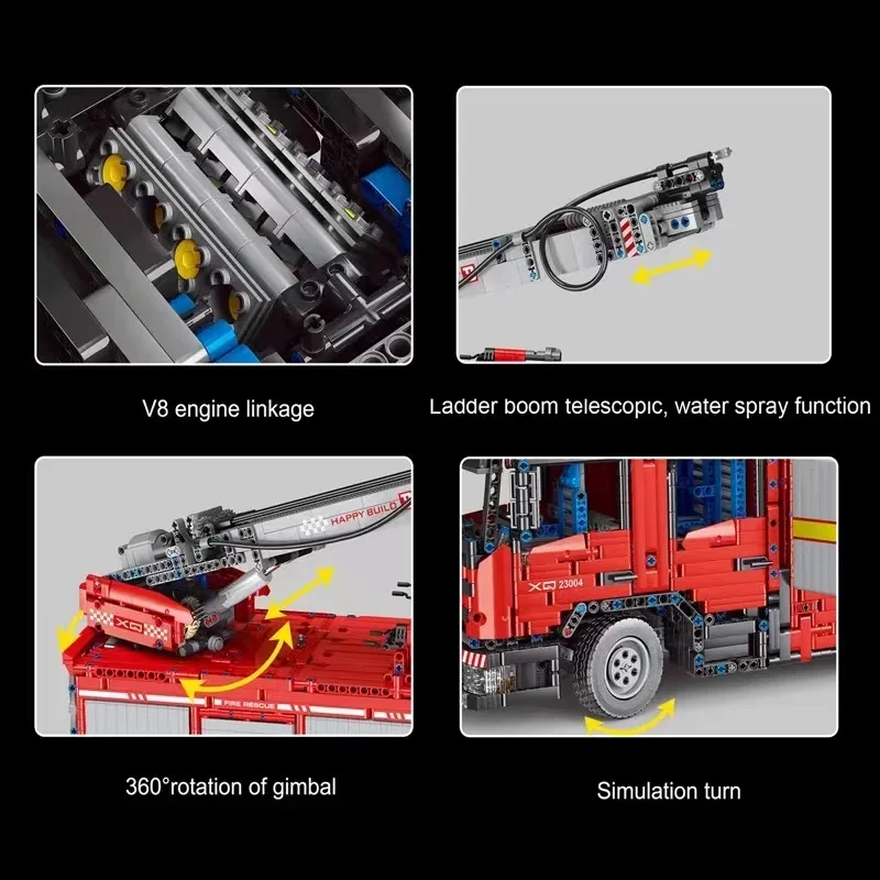 YC-23004 5133Pcs APP Car Model - Fire Escape Ladder reseña y precio