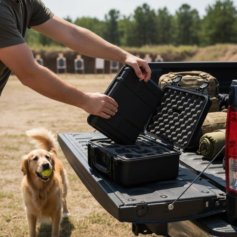 Gun Storage Box 15 x 12 x 10 I - Lockbox Key Secure reseña y precio