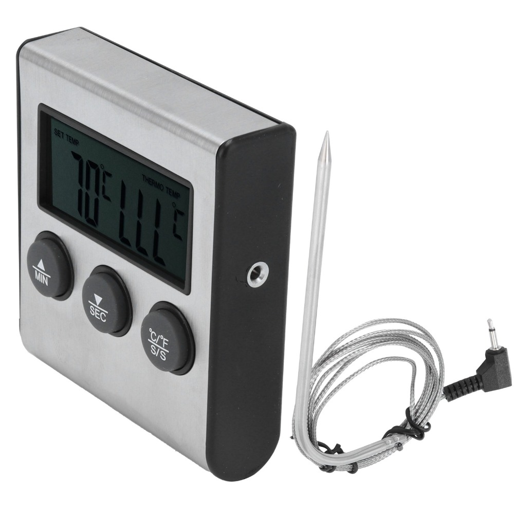 Silver Digital BBQ Meat Thermo - Pool Alarm Float reseña y precio