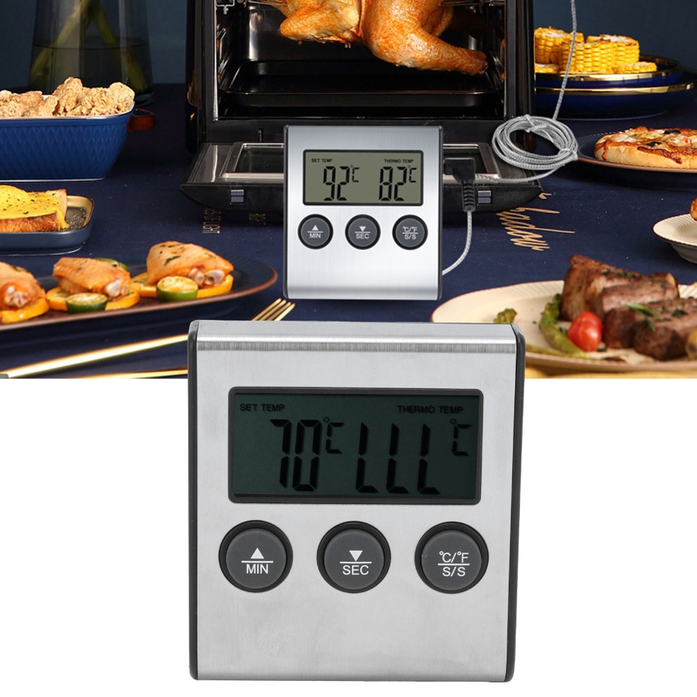 Silver Digital BBQ Meat Thermo - Pool Alarm Float reseña y precio