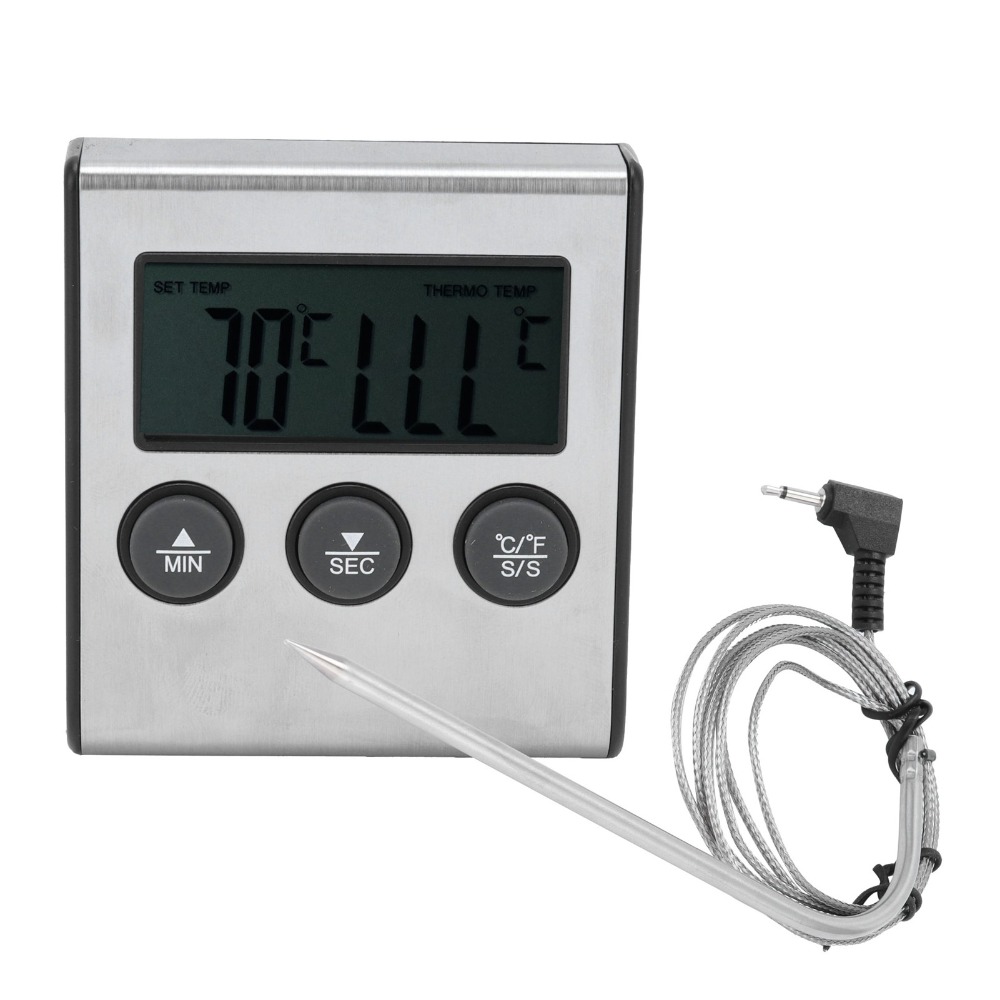 Silver Digital BBQ Meat Thermo - Pool Alarm Float reseña y precio