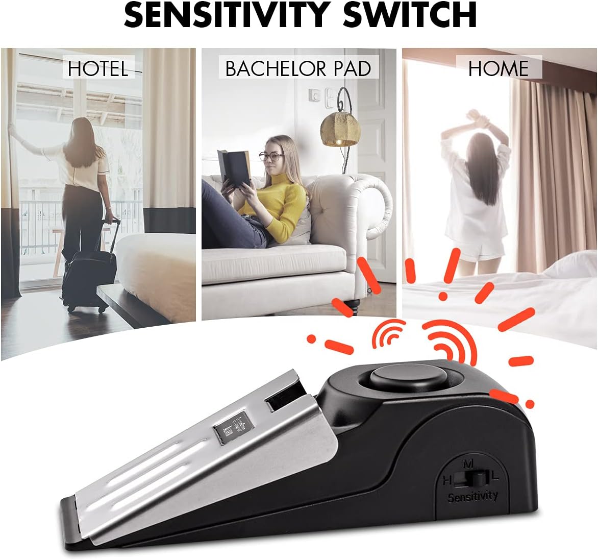 1/2Pcs Portable Travel 120 DB  - Door Stop Alarm reseña y precio
