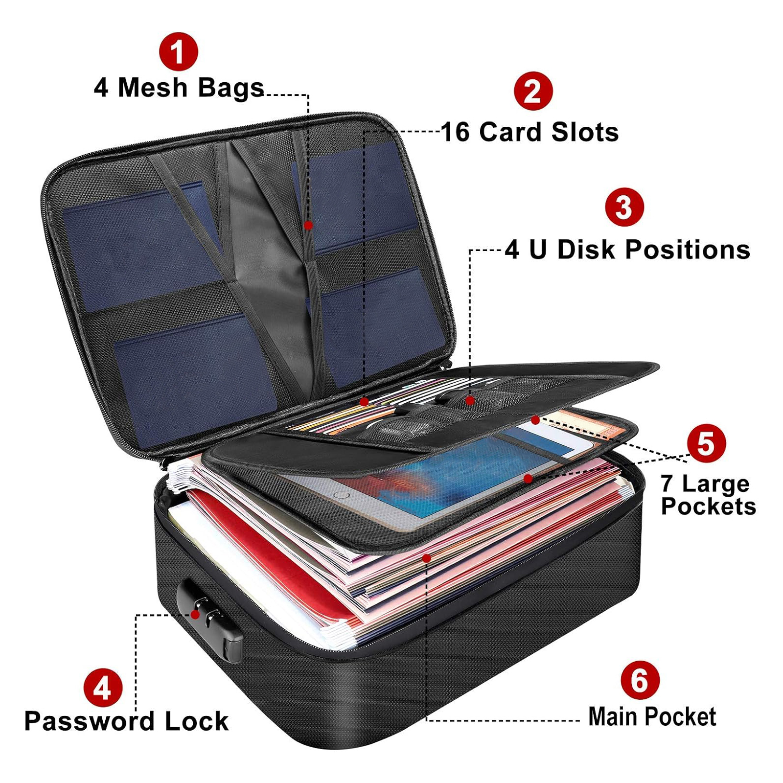 Fireproof Document Bag with Lo - Fire Safe Document reseña y precio