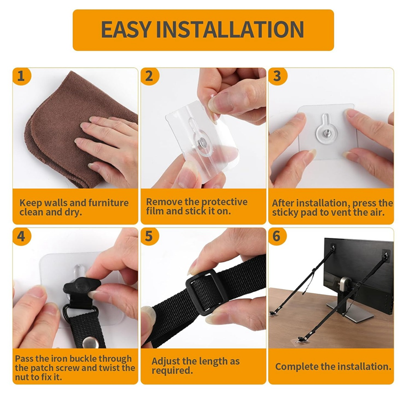 L62A 4 PCS Adjustable TV Safet - Earthquake Anchor Strap reseña y precio